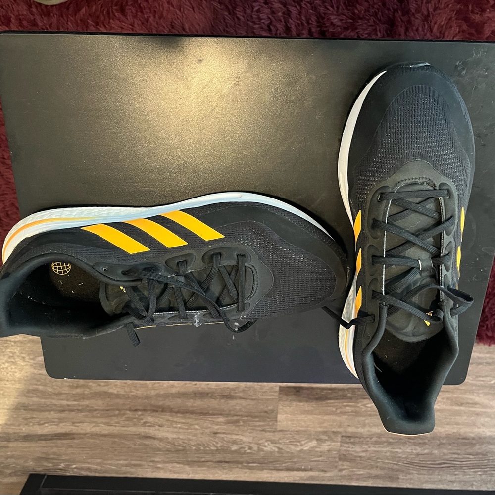 Adidas Men's Athletic Shoes in Black and Yellow